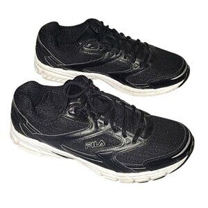 Fila Black & White Mens Athletic Running Shoes‎ Size 11 walking running workout